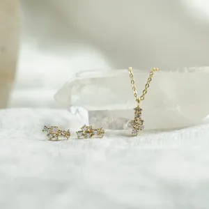 Diamond cluster earrings ELIN Thumbnail