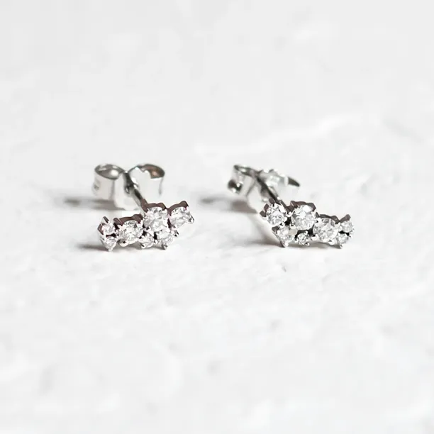 Diamond cluster earrings ELIN Image