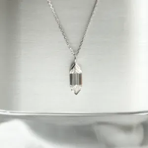 Gold hexagon moissanite pendant FINA Thumbnail