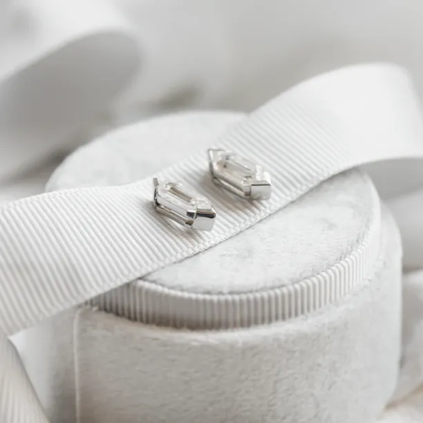 Geometric moissanite earrings SERENA Image