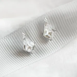 Gold kite moissanite earrings DANE