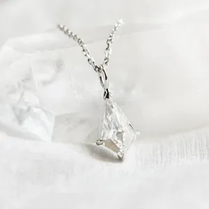 Gold kite moissanite pendant DIONA