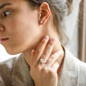 Massive double ring with kite moissanites DONNIE Thumbnail