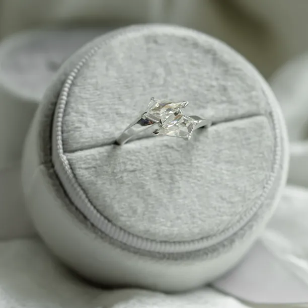 Massive double ring with kite moissanites DONNIE Image