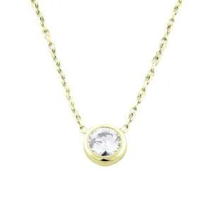 Dainty gold necklace with diamond NOCK Thumbnail