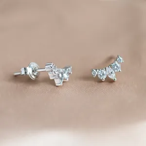 Crawler gold earrings with lab-grown diamonds JAZZ Thumbnail