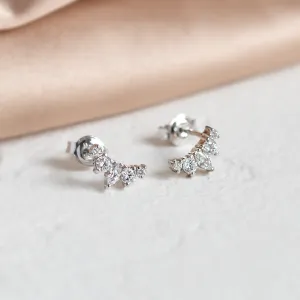 Crawler gold earrings with lab-grown diamonds JAZZ Thumbnail