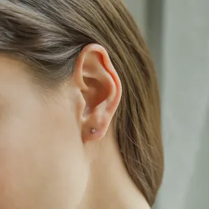 Minimalist earrings with lab-grown diamonds ALINE Thumbnail