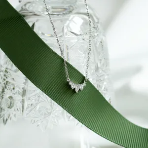 Gold cluster necklace with lab created diamonds JESSICA Thumbnail