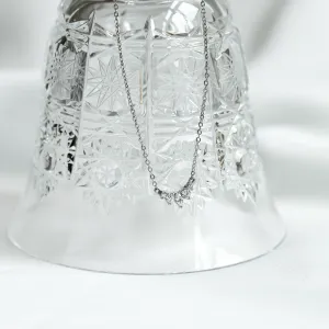 Gold cluster necklace with lab created diamonds JESSICA Thumbnail