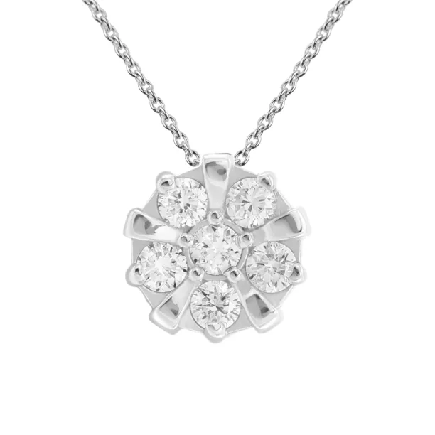 Golden amulet-pendant with lab-grown diamonds ASYL Image