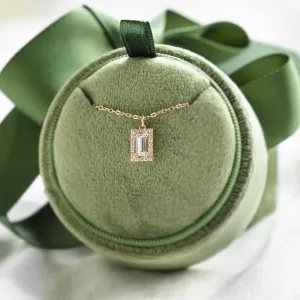 Gold necklace with lab created diamonds GRACIE Thumbnail