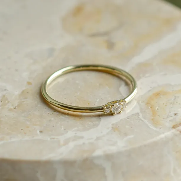Minimalist ring with lab-grown diamonds HANOI Image
