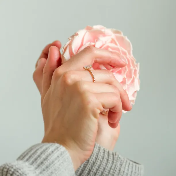 Gold twisted rope ring DAHLIA Image
