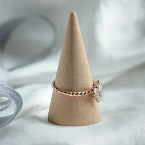 Gold twisted rope ring DAHLIA Thumbnail