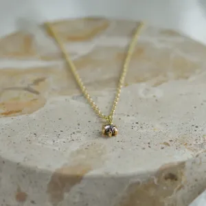 Dainty gold pendant with salt and pepper diamond CADIE Thumbnail