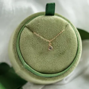 Gold pendant with bezel salt and pepper diamond SAND Thumbnail