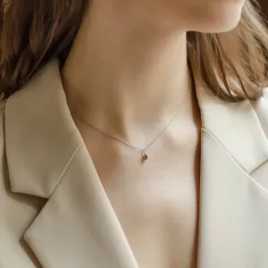 Minimalist pendant with kite salt and pepper diamond ARI Thumbnail