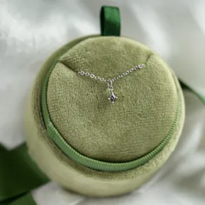 Minimalist pendant with kite salt and pepper diamond ARI Thumbnail