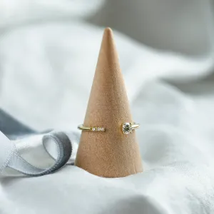 Open ring with diamonds LEIA Thumbnail