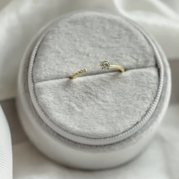 Open ring with diamonds LEIA Image