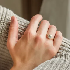 Romantic halo moissanite engagement ring ÉDITH Thumbnail