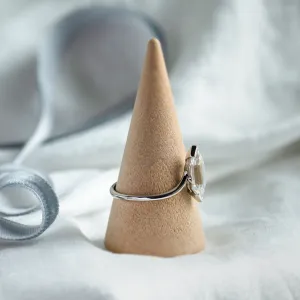 Unusual geometric ring with long hexagon cut moissanite ANYA Thumbnail