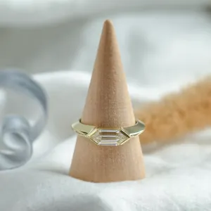 Original massive ring with hexagon moissanite ARA Thumbnail