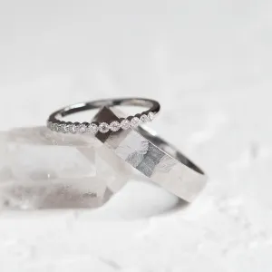 Original wedding rings with diamonds PAIR Thumbnail