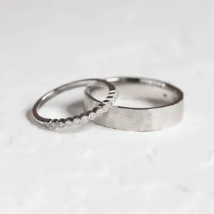 Original wedding rings with diamonds PAIR Thumbnail