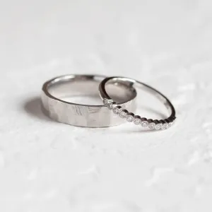 Original wedding rings with diamonds PAIR Thumbnail