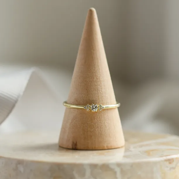 Minimalist engagement ring with diamonds JUDY Image