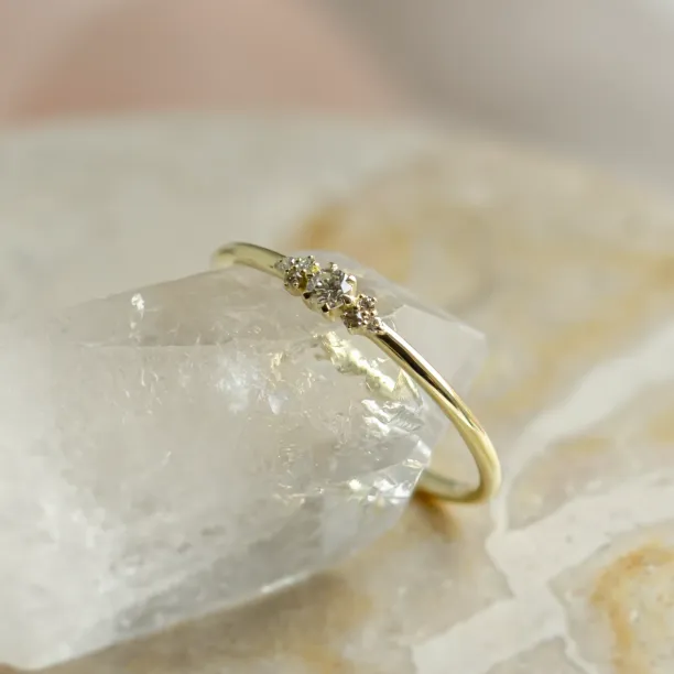 Minimalist engagement ring with diamonds JUDY Image