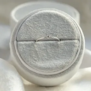 Minimalist engagement ring with diamonds JUDY Thumbnail