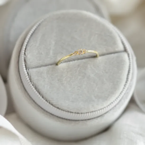 Minimalist engagement ring with diamonds JUDY Image