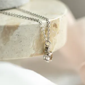 Romantic gold necklace with lepidocrocite and side diamonds LOVELY Thumbnail