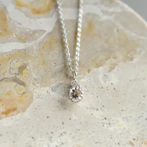 Romantic gold necklace with lepidocrocite and side diamonds LOVELY Thumbnail