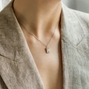 Original pendant with perforation and diamond LIZ