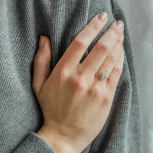 Luxury engagement ring with marquise moissanite and side moissanites ANNIE Thumbnail