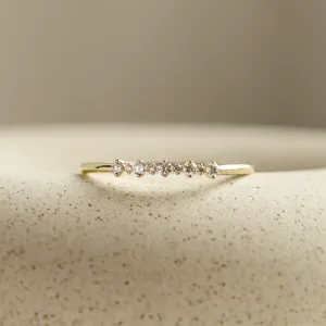 Minimalist ring with diamonds DIADEM Thumbnail