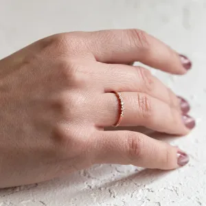 Minimalist ring with diamonds DIADEM Thumbnail