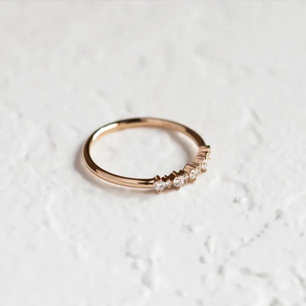 Minimalist ring with diamonds DIADEM Image