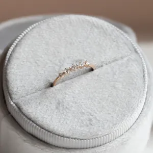 Minimalist ring with diamonds DIADEM Thumbnail