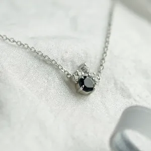 Gold necklace with london blue topaz and diamonds LAM Thumbnail