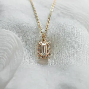 Gold necklace with moissanites GRACE Thumbnail