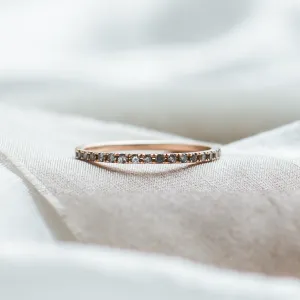 Gold eternity ring with salt and pepper diamonds DOROTHY Thumbnail