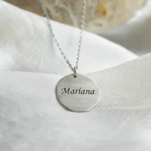 Matte personalized necklace with name TESORO Thumbnail