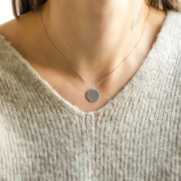 Gold necklace with engraving of the zodiac constellation STELLARIS Image