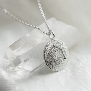 Gold necklace with zodiac sign and unusual surface NALA Thumbnail