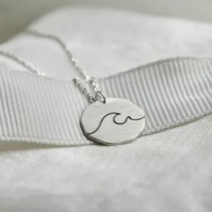 Matte gold necklace with wave ATLANTIC Thumbnail